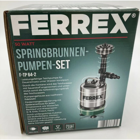 Großhandel 💯 Einhell FERREX F-TP 64-2 Springbrunnen-Pumpen-Set 💯 1 Großhandel 💯 Einhell FERREX F-TP 64-2 Springbrunnen-Pumpen-Set 💯