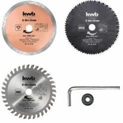 Budget 🔥 Kwb By Einhell Mini-Kreissäge Set Ø 89 5tg Mini-Handkreissägen-Zubehör 😉