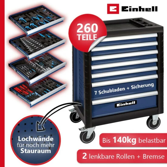 Billig 😉 Einhell BT-TW 151 Kit 260-teiliger Werkstattwagen In Blau/schwarz ❤️ 14 Billig 😉 Einhell BT-TW 151 Kit 260-teiliger Werkstattwagen In Blau/schwarz ❤️ – Bild 14