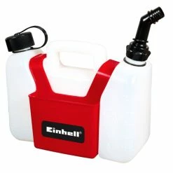 Budget 🧨 Einhell Ölkanister / Benzinkanister (Kombikanister, 1,25 L Öltank, 3 L Benzintank, Inkl. Werkzeugtasche) 🎁
