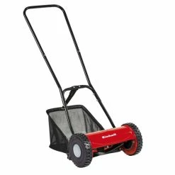 Budget 🔔 Einhell Hand-Rasenmäher GC-HM 30, Schnittbreite 30 Cm, Schnitthöhenverstellung Stufenlos 15 - 42 Mm, Fangkorb 16 L, 5 Mähmesser, 3414112 👏