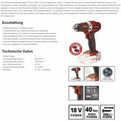 Billig 🎉 Einhell Bohrschrauber TE-CD 18/40 Li + Starter Kit 2.5 Ah Akku Und Ladegerät ❤️ -Einhell Verkäufe 2023 unnamed file 965